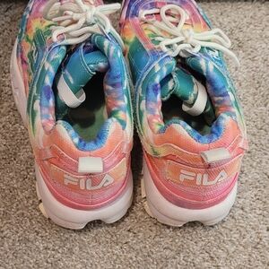 FILA Womens Tie-Dye Sneakers